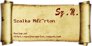 Szalka Márton névjegykártya